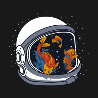 Koi fish in astronaut helmet T-Shirt