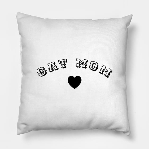 CAT MOM ♥ Black Typography Pillow by DailyQuote