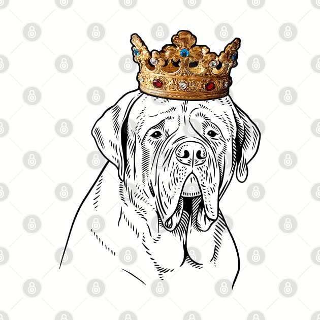 Mastiff Dog King Queen Wearing Crown by millersye