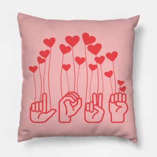 Love hand language Pillow