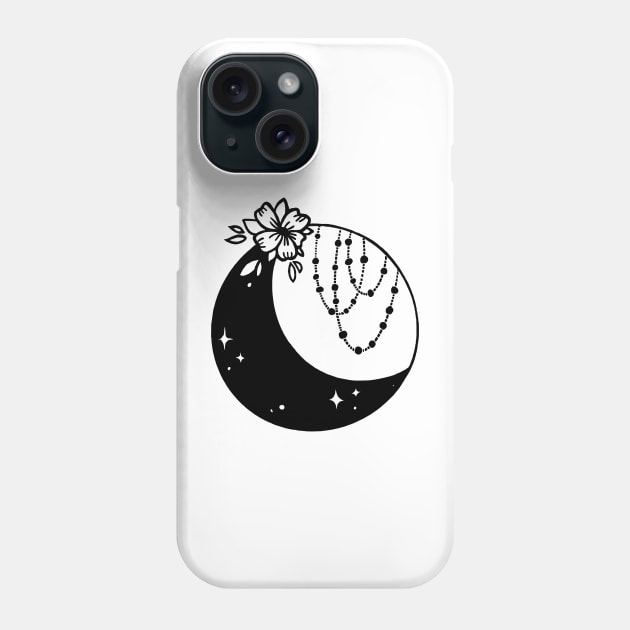 Boho Moon T-Shirt Phone Case by OgogoPrintStudio