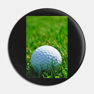 Golf Ball in Grass Pin