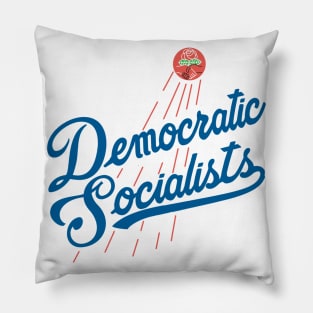 Democratic Socialists Baseball Style White Pillow