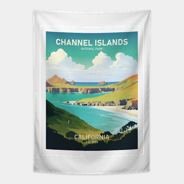 CHANNEL ISLANDS NATIONAL PARK Tapestry by MarkedArtPrints