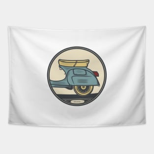 Old vespa motor scooter Tapestry