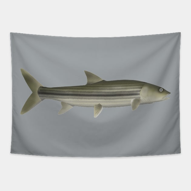 Striped Pikecarp Tapestry by FishFolkArt