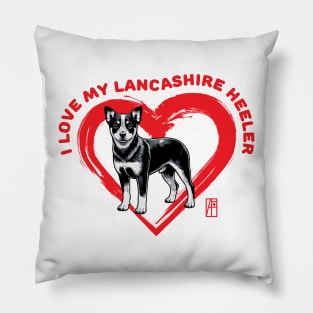 I Love My Lancashire Heeler - I Love my dog - Alert dog Pillow