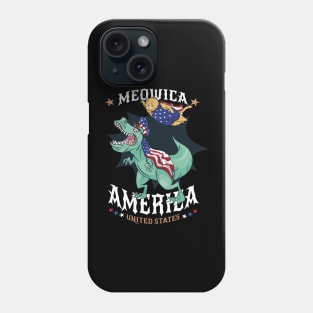 Meowica T-Rex 4th of July Patriotic independence day Phone Case