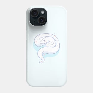 Blue-Eyed Leucistic Ball Python Original Illustration Phone Case