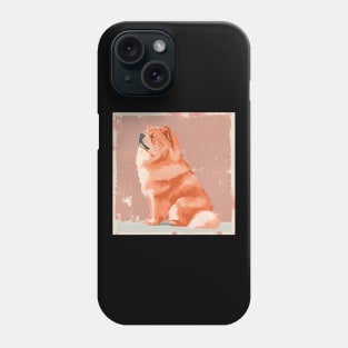 Retro Chow Chow: Pastel Pup Revival Phone Case