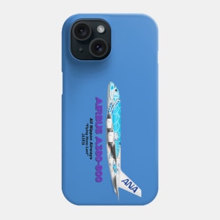 Airbus A380-800 - All Nippon Airways "Flying Honu Lani" Phone Case