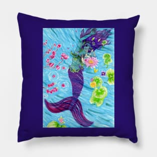 Floral Mermaid Pillow