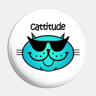 Cattitude 2 - Shady Blue Pin