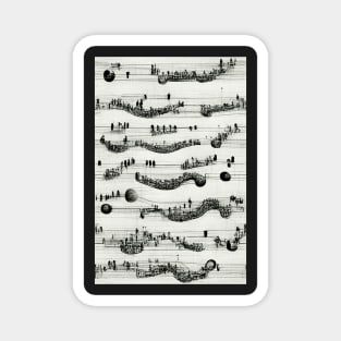 Musical Notes Pattern, perfect gift for all musicans and those who can't live without music #1 Magnet