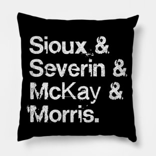 Siouxsie & The Banshees  / Distressed Style Typography List Design Pillow