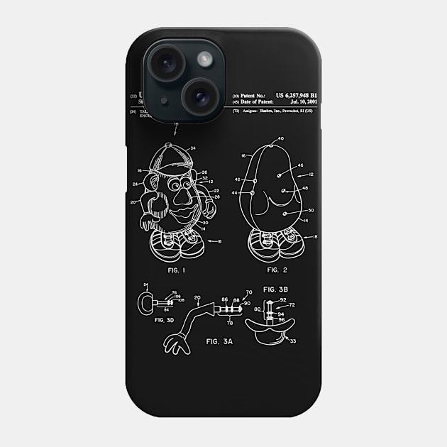 Mr.Potato Head Patent White Phone Case by Luve