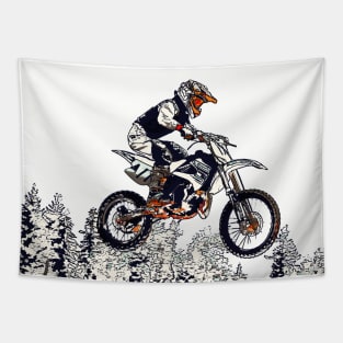 Born to Fly - Motocross Racer Tapestry