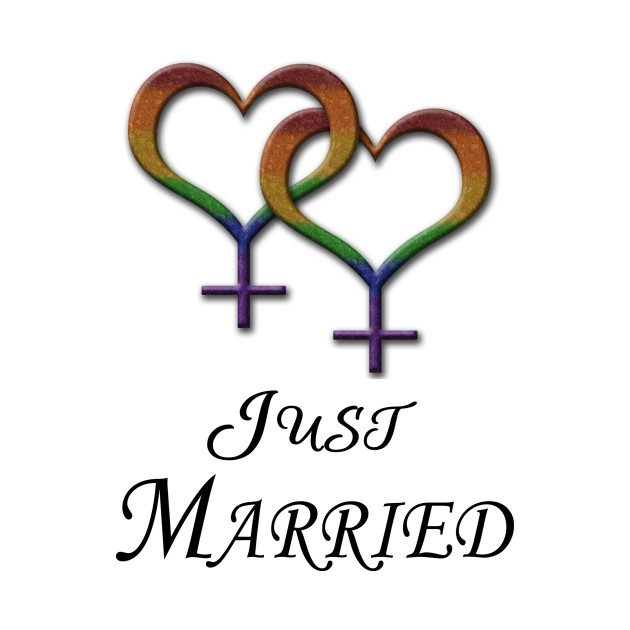 Just Married Lesbian Pride - Lesbian image