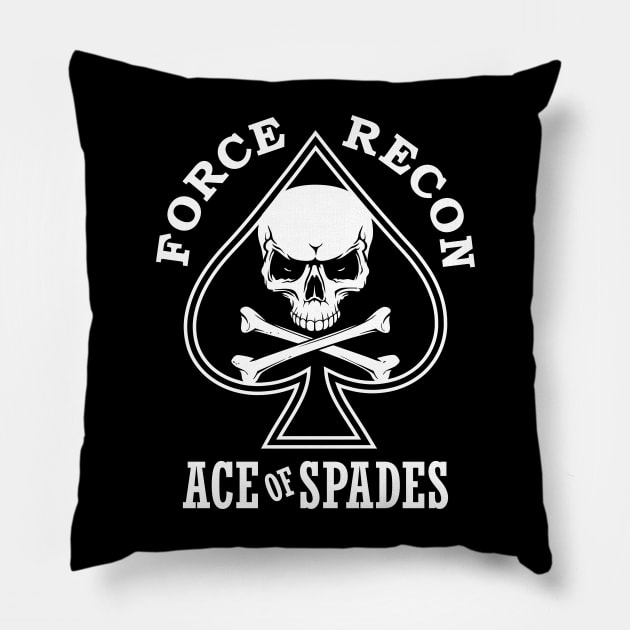 Mod,2 USMC Force Recon Ace of Spades Pillow by parashop