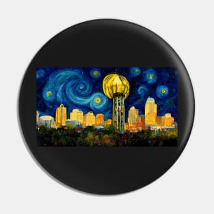 Knoxville skyline like starry night Pin