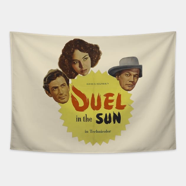 Duel in the Sun Movie Poster Tapestry by MovieFunTime