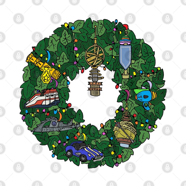 Disneyland Paris - Discoveryland Wreath by JennyGreneIllustration