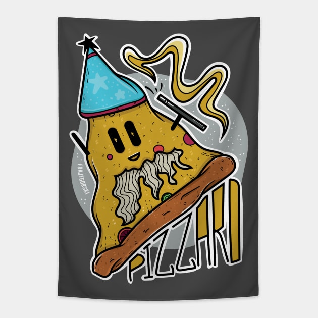 Pizza Wizard Tapestry by Frajtgorski