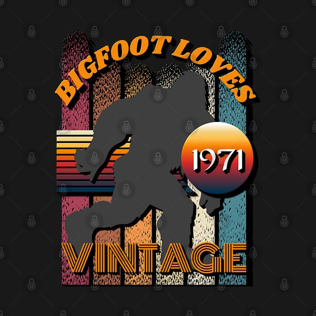 Bigfoot Loves Vintage 1971 by Scovel Design Shop