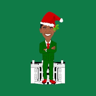 ugly christmas barack obama santa claus T-Shirt