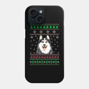 Siberian Husky Ugly Christmas Sweater Funny Dog Lover Owner Gifts Phone Case