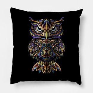 Owl mandala tribal art Pillow