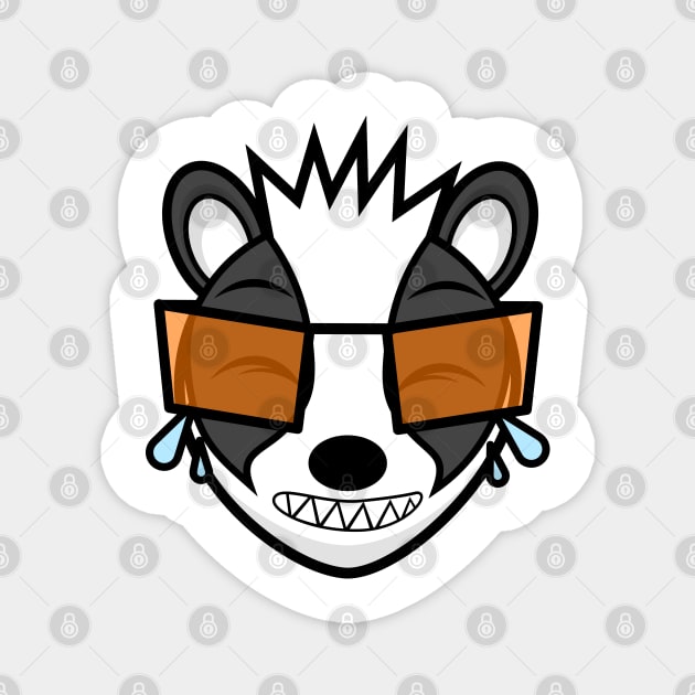 Laughing Badger Æmber Magnet by MOULE