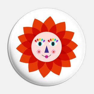 Cute funny happy smiling summer sun illustration for beach vibes Pin