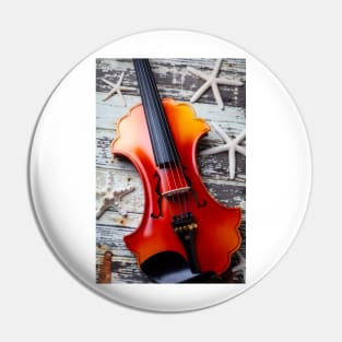 Baroque Violin And Starfish Pin