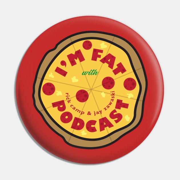 I'm Fat Podcast Pizza Logo Pin by ImFatPodcast