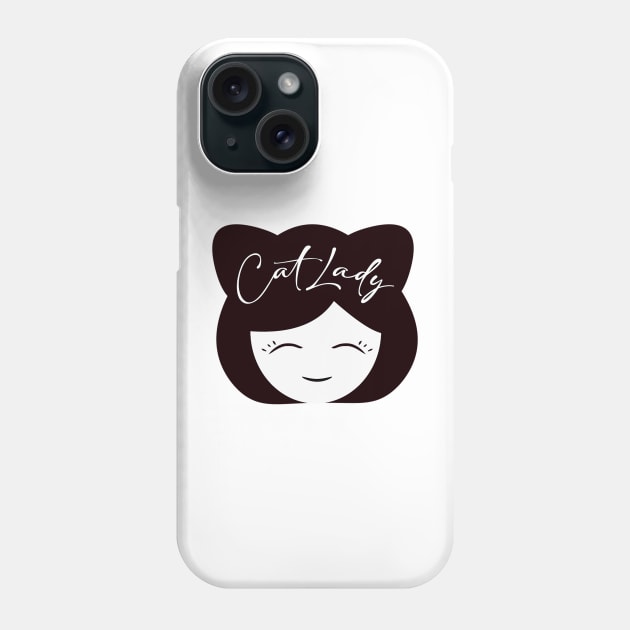 Cute Cat Lady Phone Case by Maolli Land