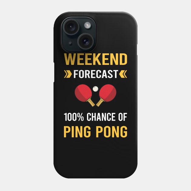 Weekend Forecast Ping Pong Table Tennis Phone Case by Bourguignon Aror