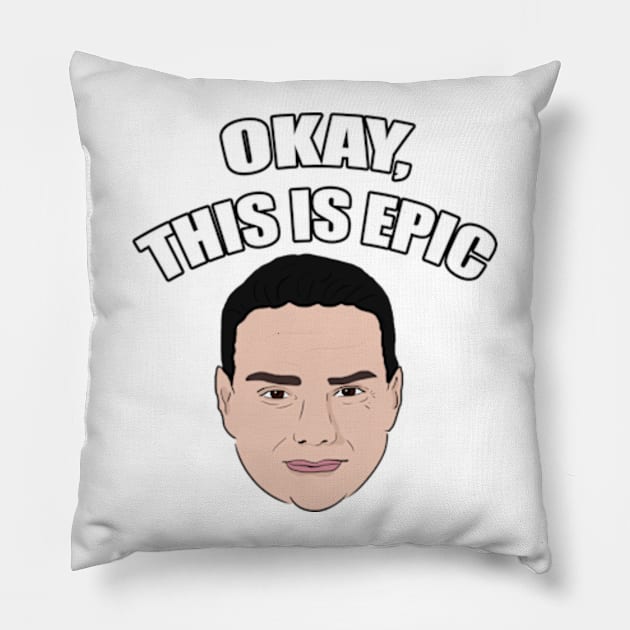 Ben Shapiro - Okay, This Is Epic Meme Pillow by Barnyardy