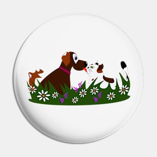 The best friends -dog and cat Pin