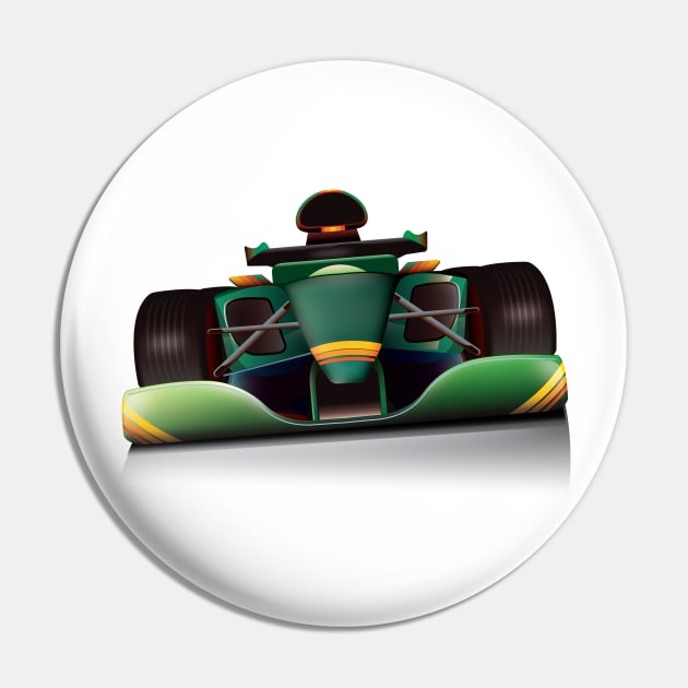 Green Sports Car Pin by nickemporium1