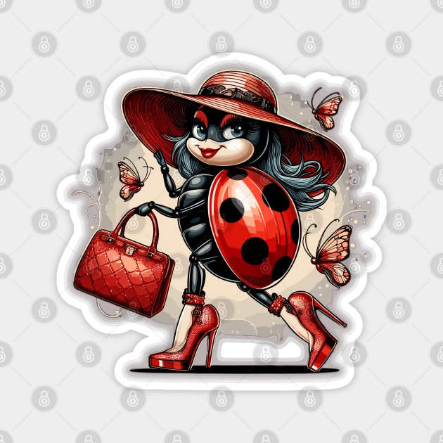 Elegant Ladybug Runway Magnet by chems eddine