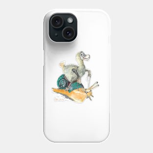 Dodo on the snail Phone Case