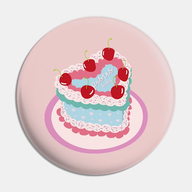 Pisces Baby Heart Cake Design Pin by rachelaranha