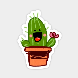 Happy Cactus Magnet