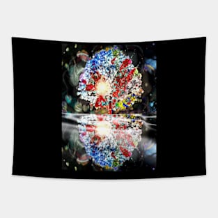 Night Tree Reflection Tapestry