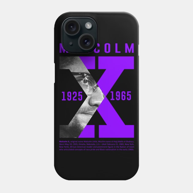 malcolm X history black Month Phone Case by ZUNAIRA
