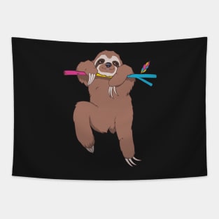 Pansexual Pride Sloth Tapestry