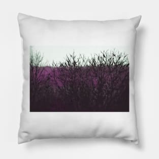 Purple Barren Branches Pillow