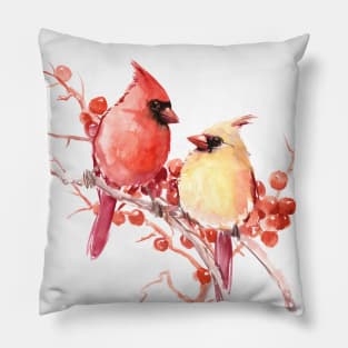 Cardinal Birds Pillow