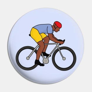 Cyclist Illustration Pin